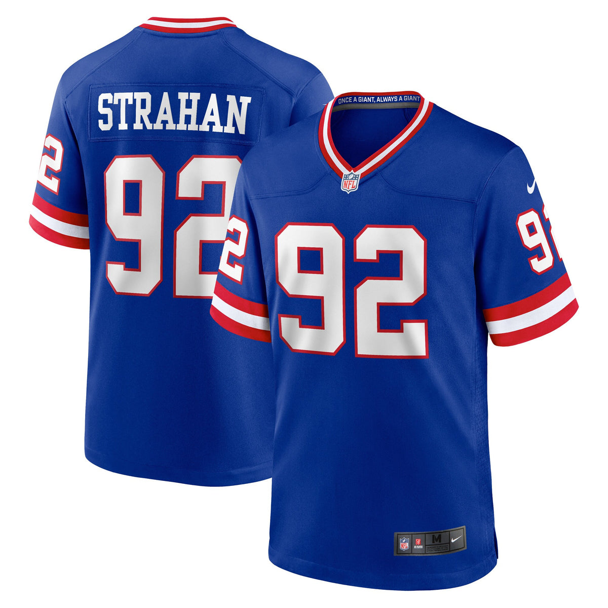 Michael Strahan New York Giants royal Classic jersey