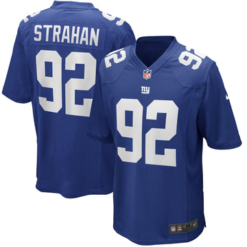 Michael Strahan New York Giants royal Game jersey