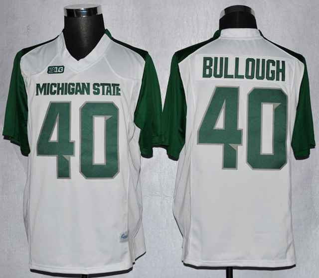 Michigan State Max Bullough Michigan State Max Bullough 40 white jersey
