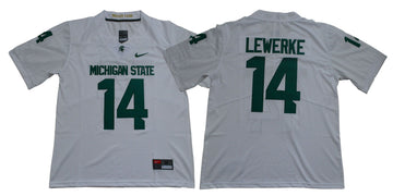 Brian Lewerke Michigan State Spartans white jersey