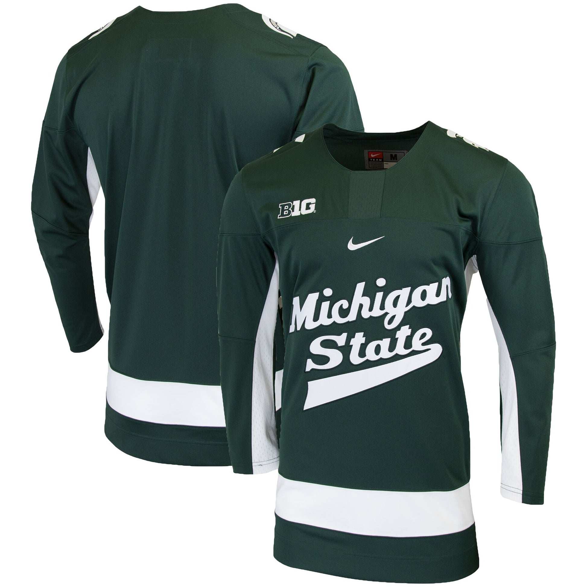 College Michigan State Spartans green jersey