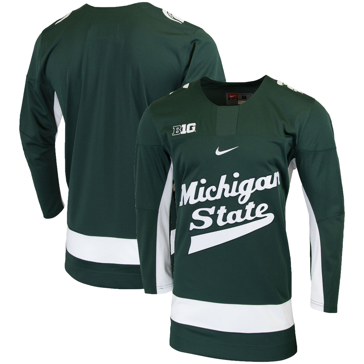 College Michigan State Spartans green jersey