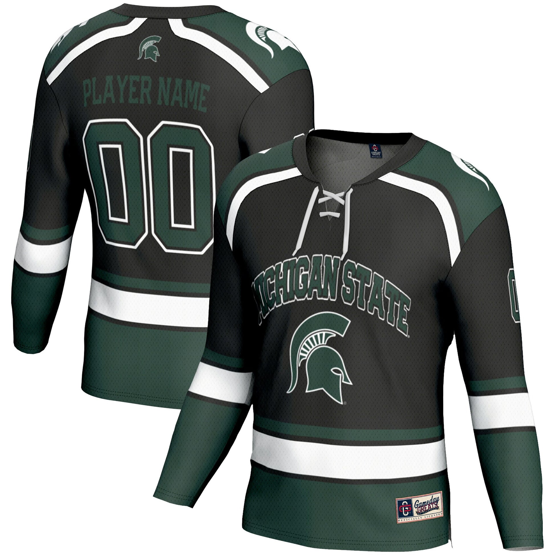 Ice Michigan State Spartans black jersey