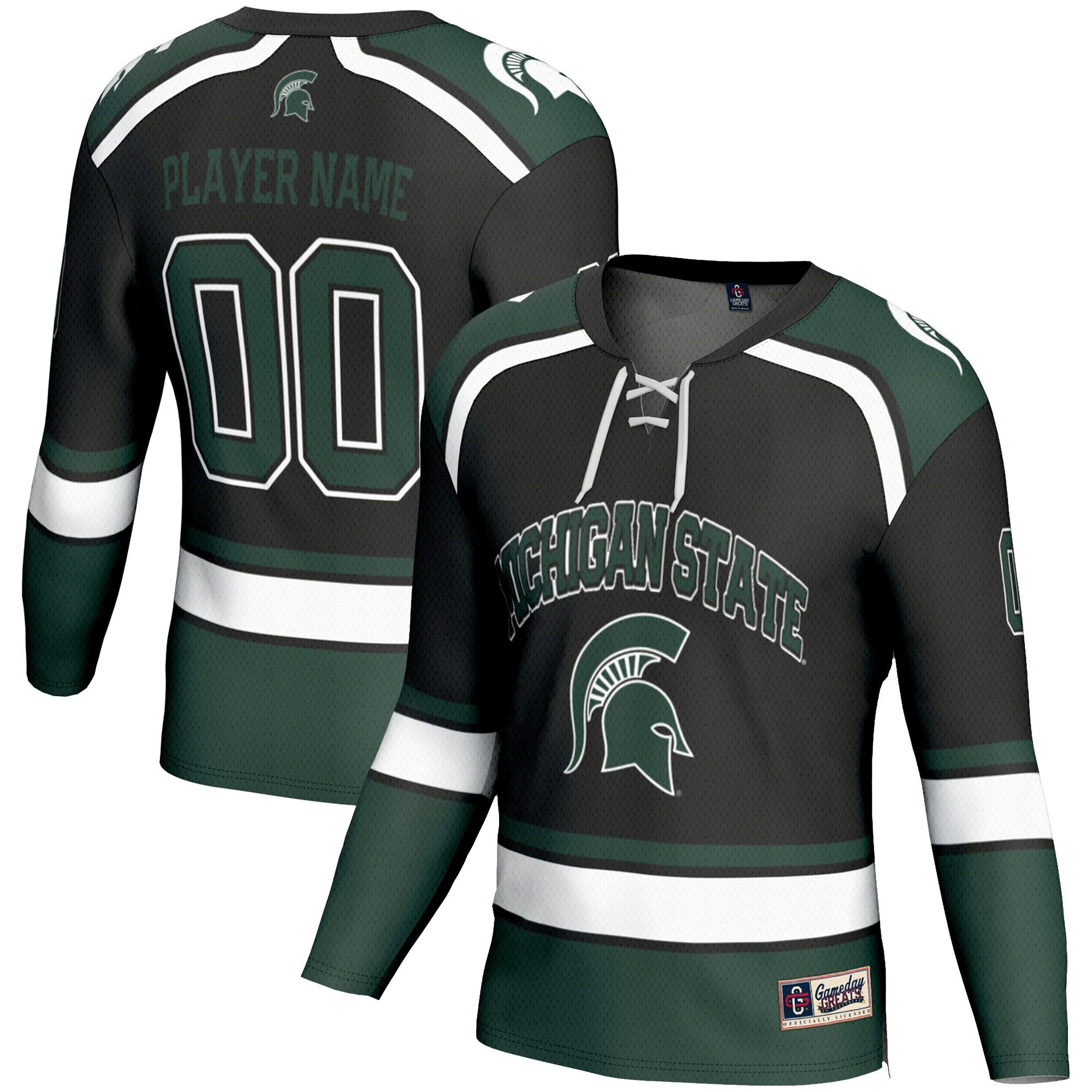 Ice Michigan State Spartans black jersey
