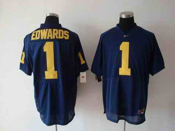 Edwards Michigan Wolverines blue jersey