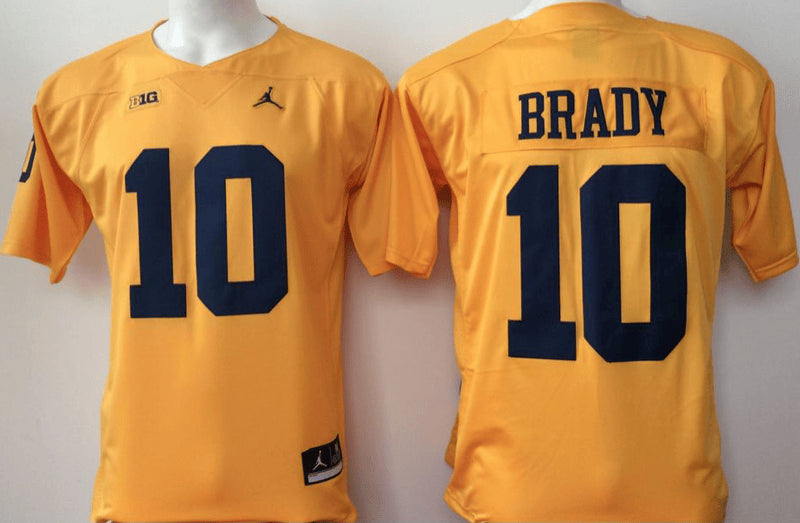 Tom Brady Michigan Wolverines gold jersey