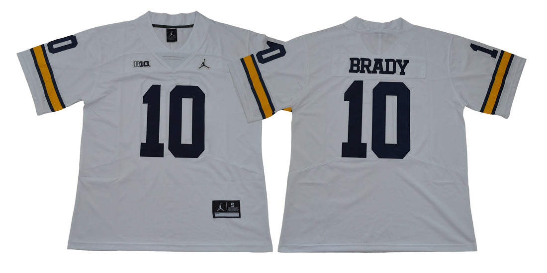 Tom Brady Michigan Wolverines white jersey