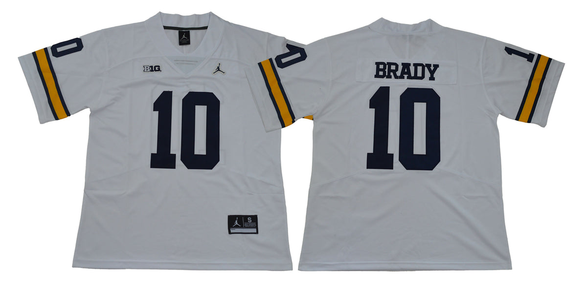 Tom Brady Michigan Wolverines white jersey