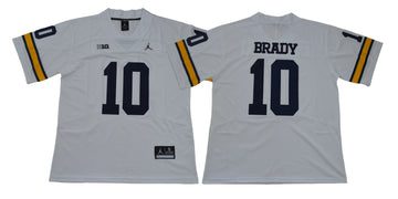 Tom Brady Michigan Wolverines white jersey