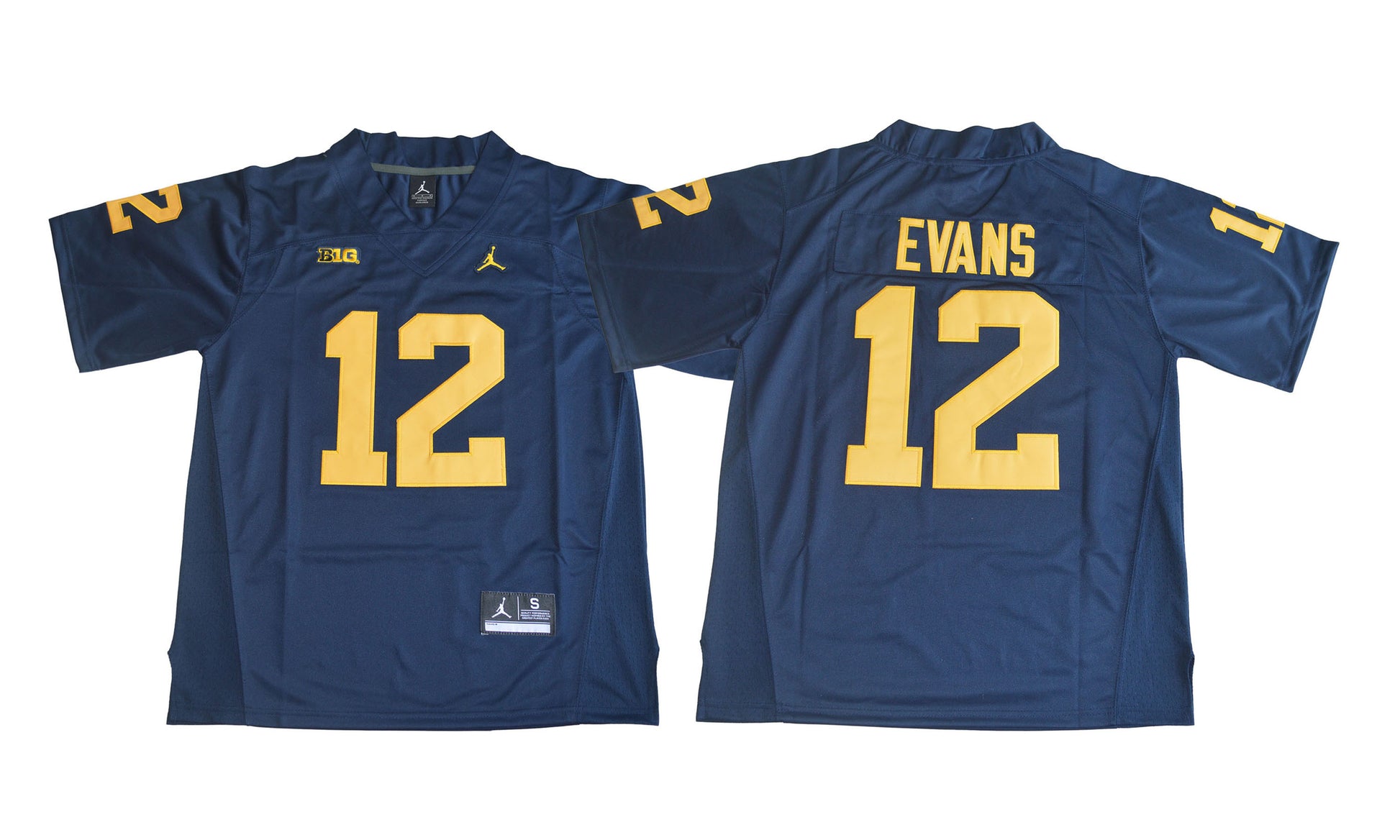 Chris Evans Michigan Wolverines navy jersey