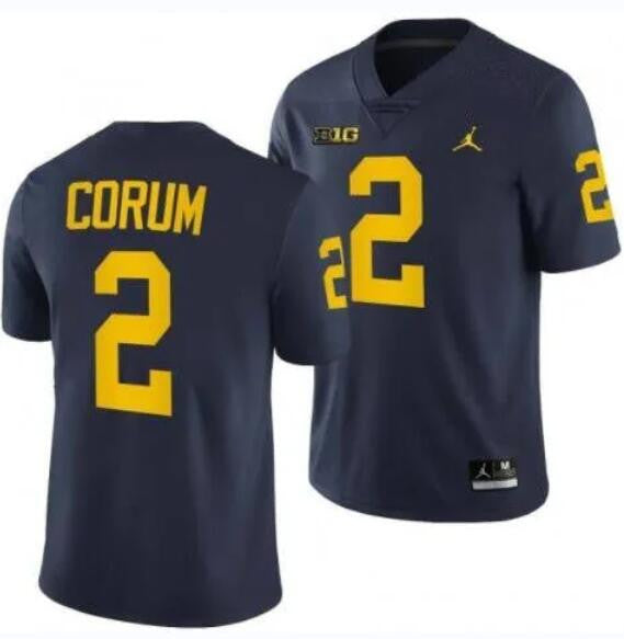 Blake Corum Michigan Wolverines navy jersey