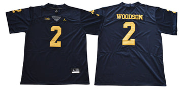 Charles Woodson Michigan Wolverines navy jersey