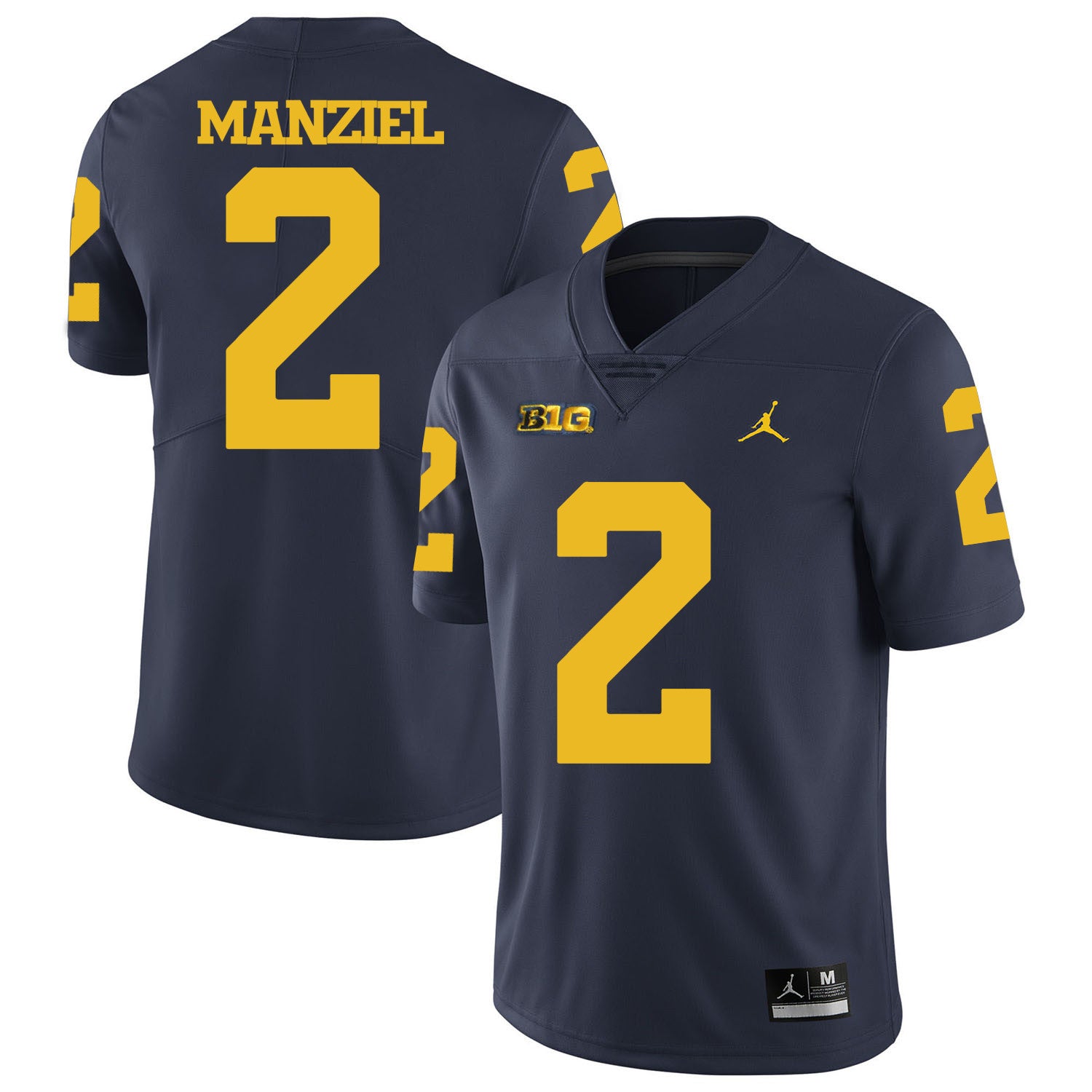 Johnny Manziel Michigan Wolverines navy jersey