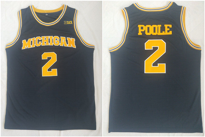 Jordan Poole Michigan Wolverines navy jersey