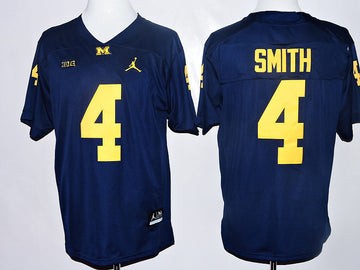 De'Veon Smith Michigan Wolverines navy jersey