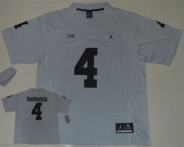 Jim Harbaugh Michigan Wolverines grey jersey