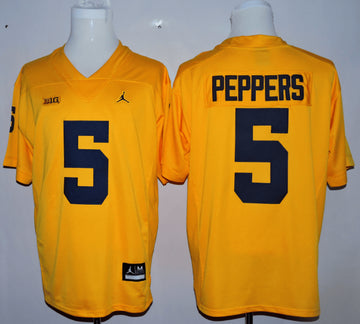 Jabrill Peppers Michigan Wolverines gold jersey
