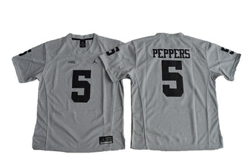 Jabrill Peppers Michigan Wolverines gray jersey