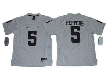 Jabrill Peppers Michigan Wolverines gray jersey