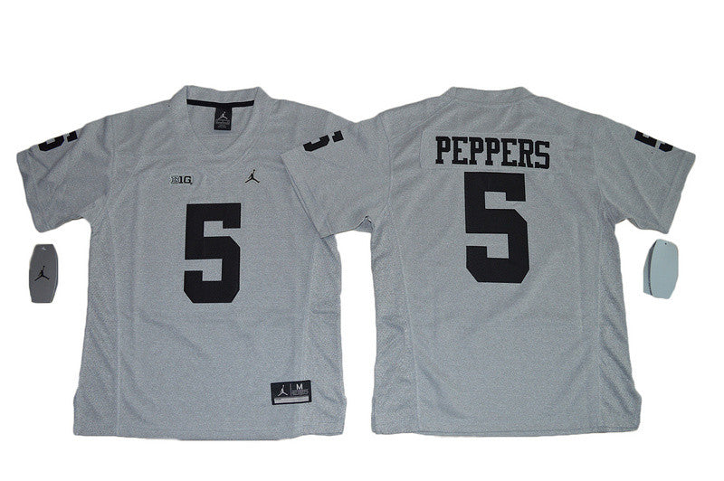 Jabrill Peppers Michigan Wolverines gray jersey