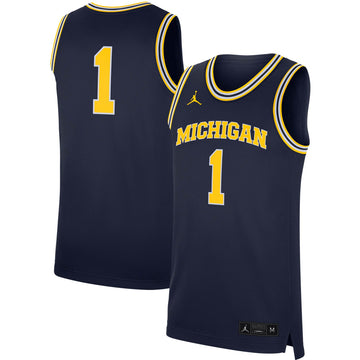 Jordan Brand Michigan Wolverines navy jersey