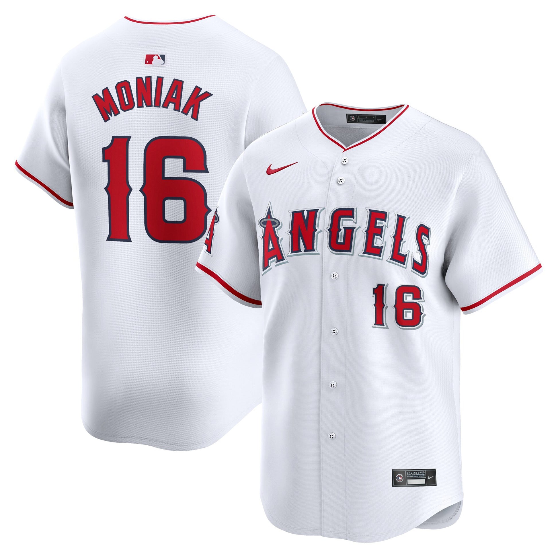 Mickey Moniak Los Angeles Angels white Limited jersey