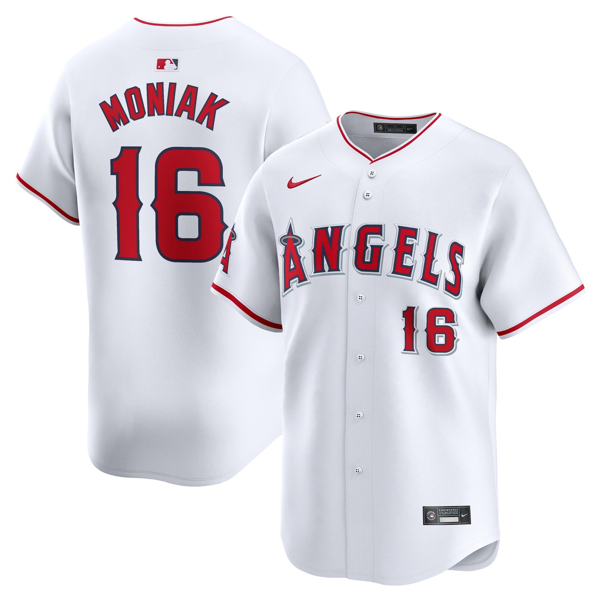 Mickey Moniak Los Angeles Angels white Limited jersey