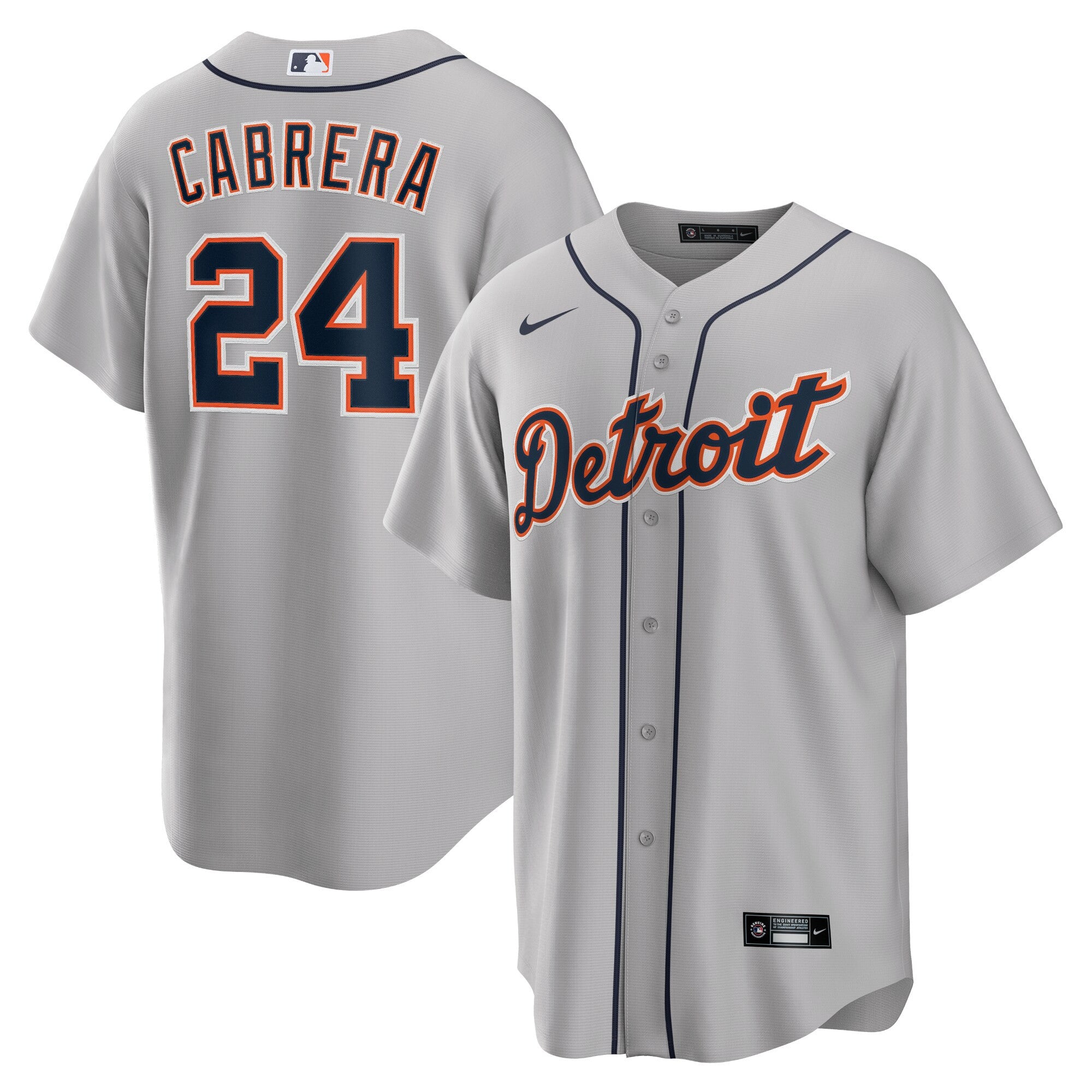Miguel Cabrera Detroit Tigers gray Road jersey