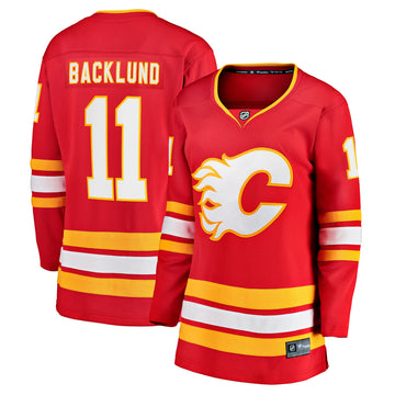 Mikael Backlund Calgary Flames red Home jersey