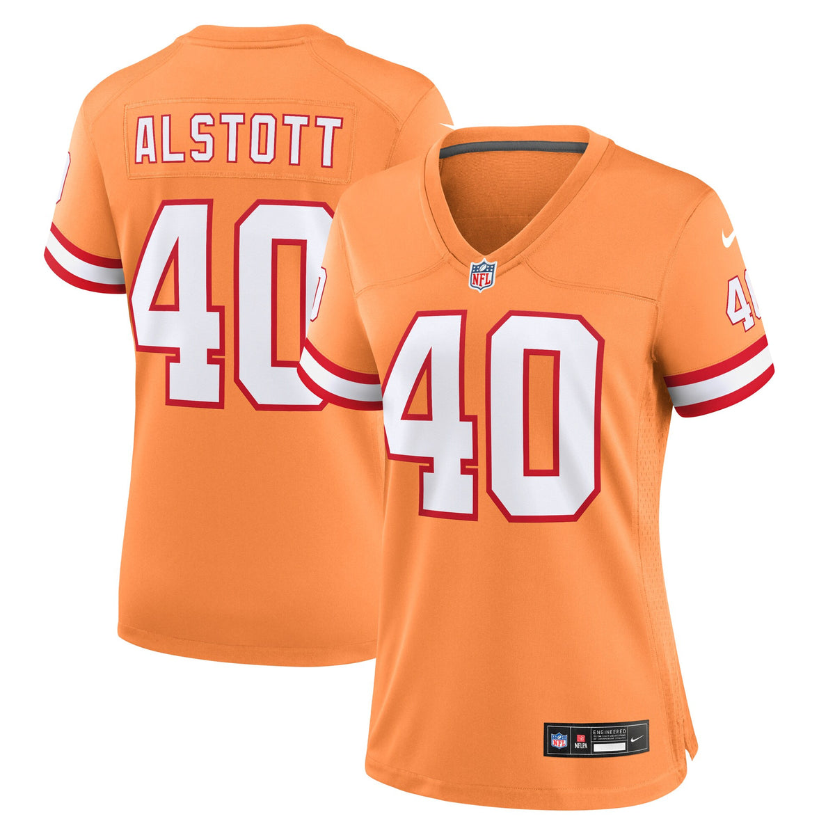 Mike Alstott Tampa Bay Buccaneers orange Throwback jersey