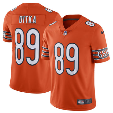 Mike Ditka Chicago Bears orange Vapor jersey