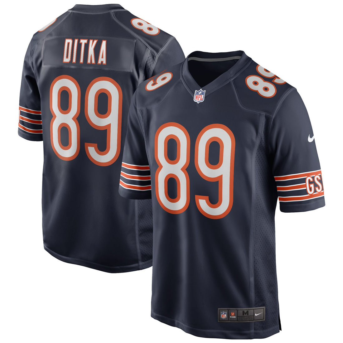 Mike Ditka Chicago Bears navy Game jersey