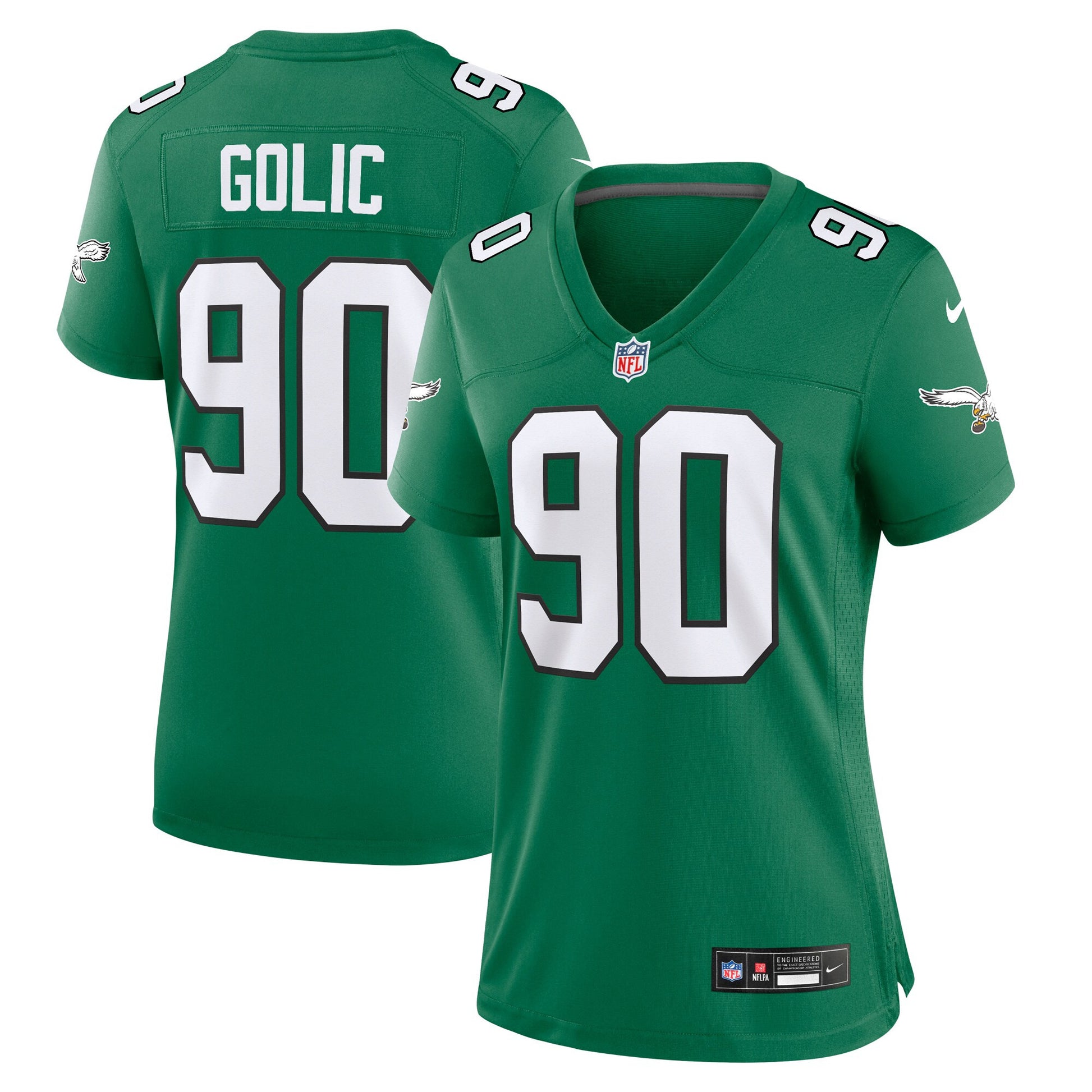 Mike Golic Philadelphia Eagles green Alternate jersey