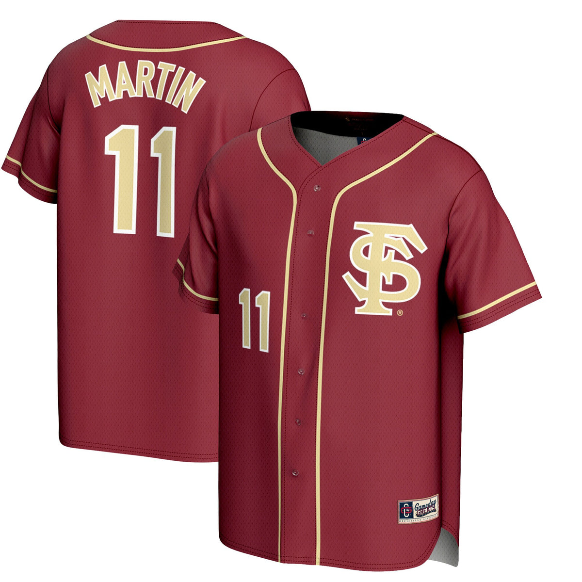 Mike Martin Garnet Florida State Seminoles jersey