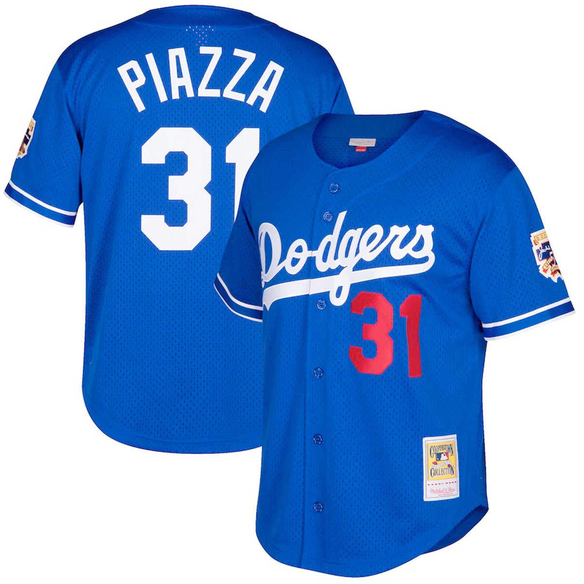 Mike Piazza Los Angeles Dodgers royal Cooperstown jersey