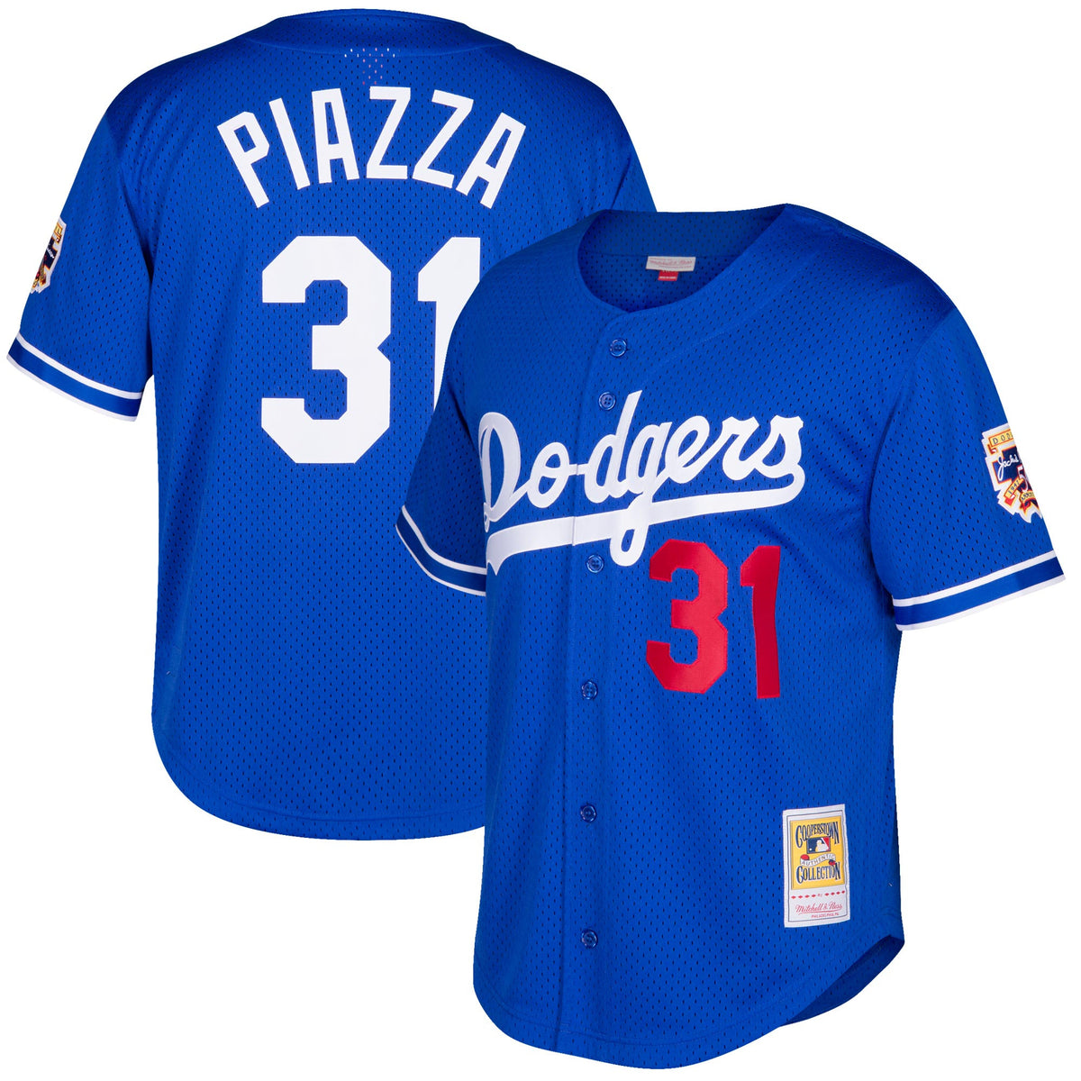 Mike Piazza Los Angeles Dodgers royal Cooperstown jersey