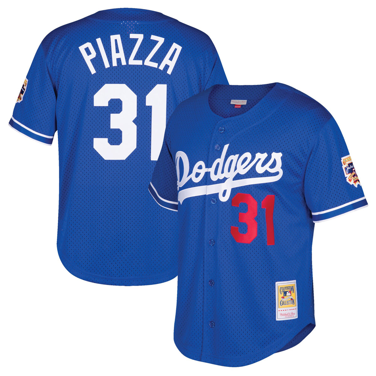 Mike Piazza Los Angeles Dodgers royal Cooperstown jersey