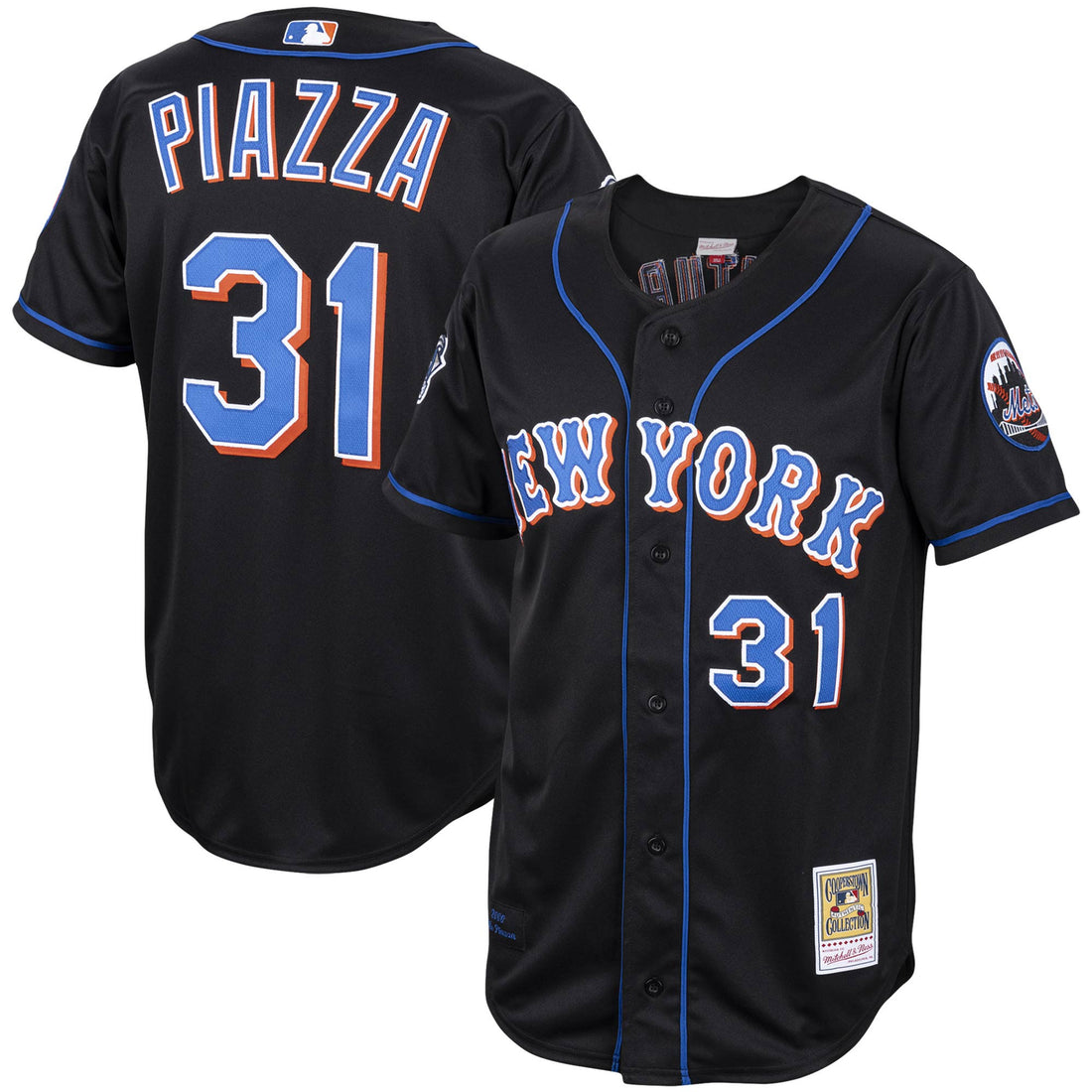 Mike Piazza New York Mets black Alternate jersey