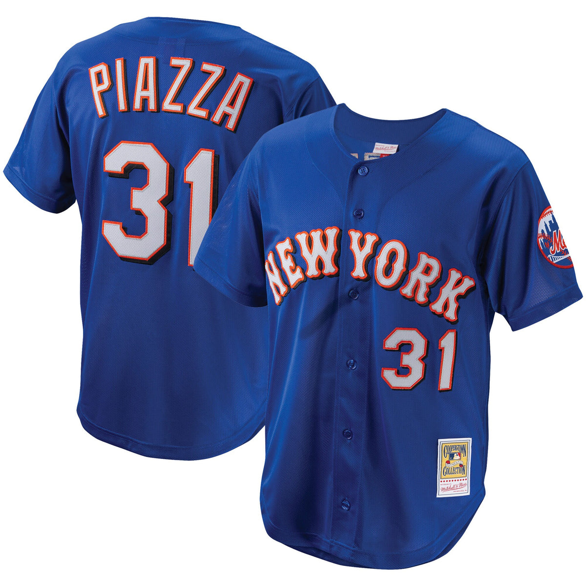 Mike Piazza New York Mets royal Cooperstown jersey
