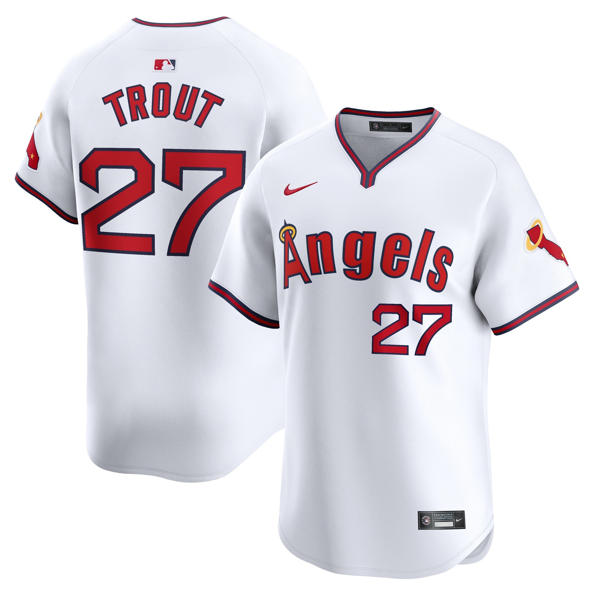 Mike Trout Los Angeles Angels white Limited jersey