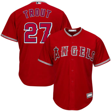 Mike Trout Los Angeles Angels red jersey