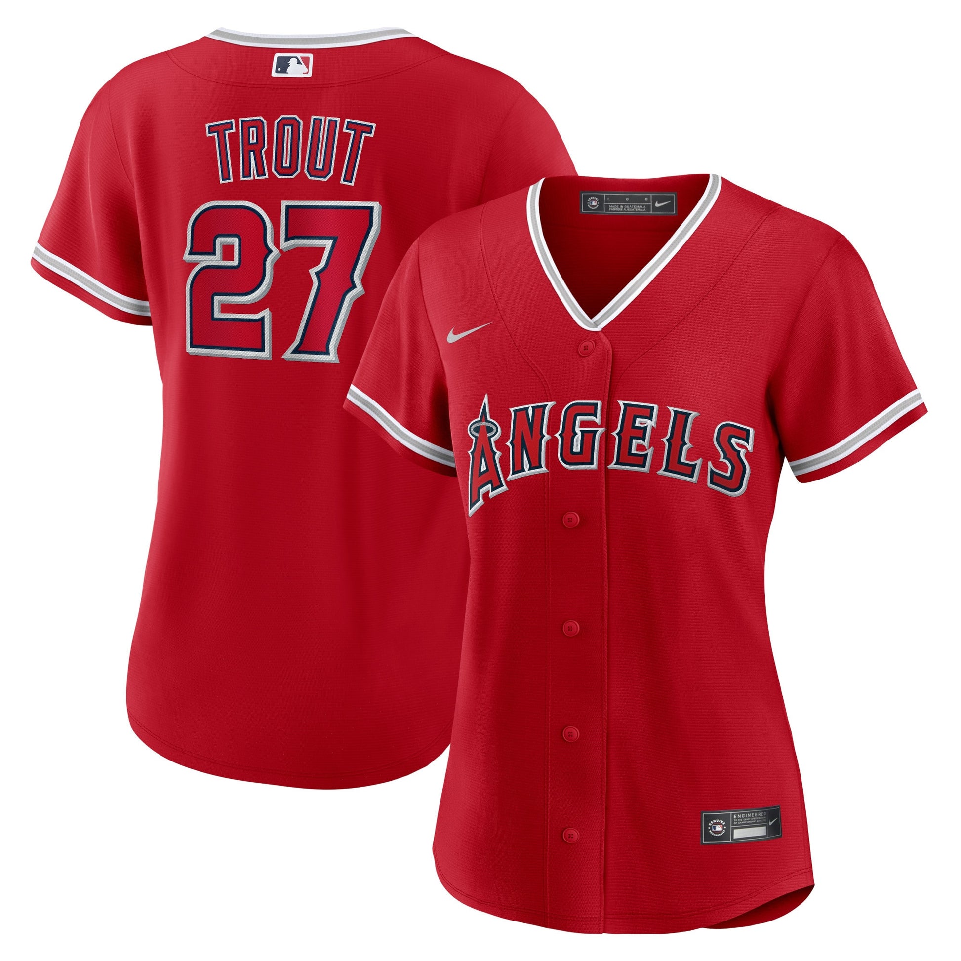 Mike Trout Los Angeles Angels red Alternate jersey