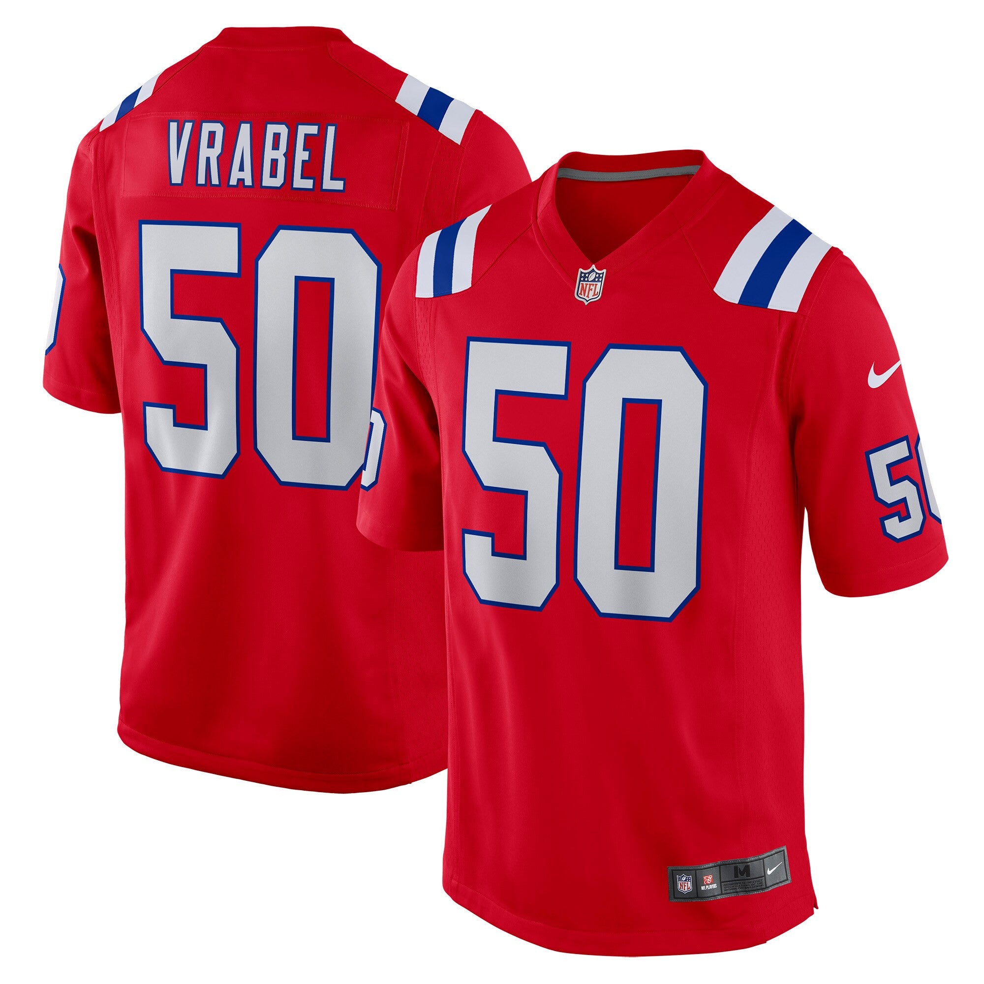 Mike Vrabel New England Patriots red Alternate jersey