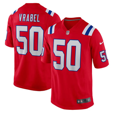 Mike Vrabel New England Patriots red Alternate jersey