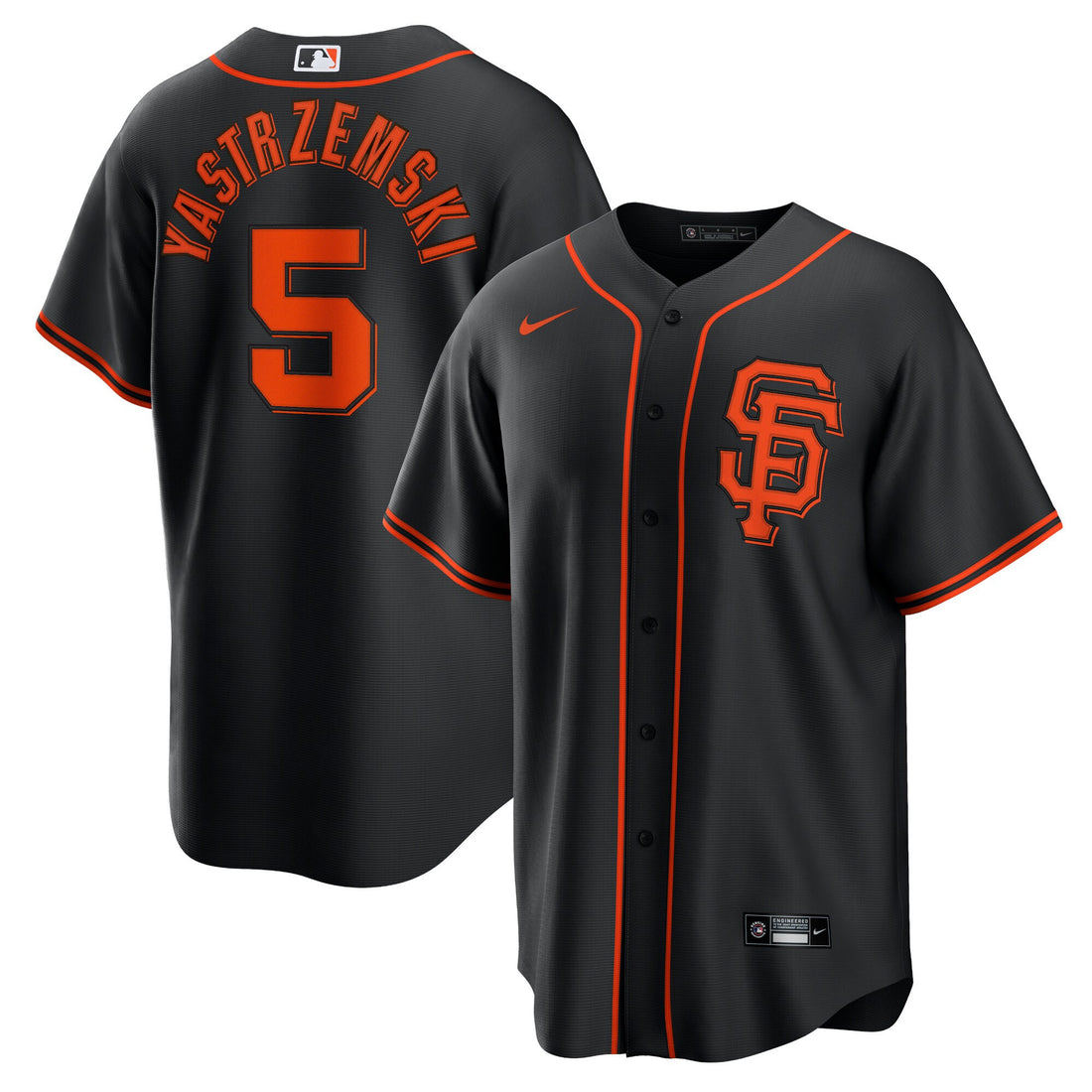Mike Yastrzemski San Francisco Giants black Alternate jersey