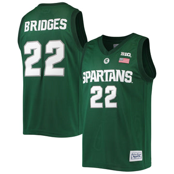 Miles Bridges Original Michigan State Spartans green Retro jersey