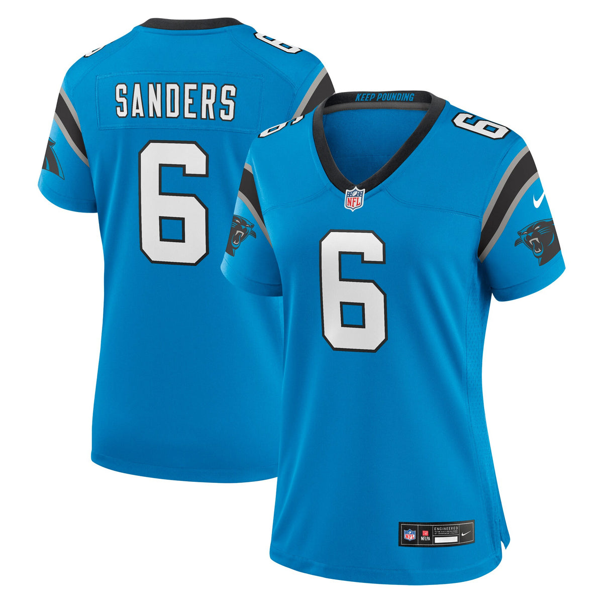 Miles Sanders Carolina Panthers blue jersey