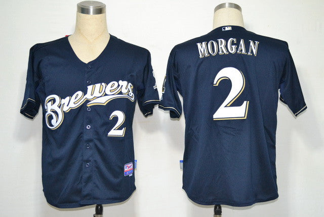 Morgan Milwaukee Brewers blue jersey