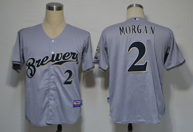 Morgan Milwaukee Brewers grey jersey