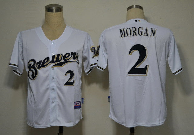 Morgan Milwaukee Brewers white jersey